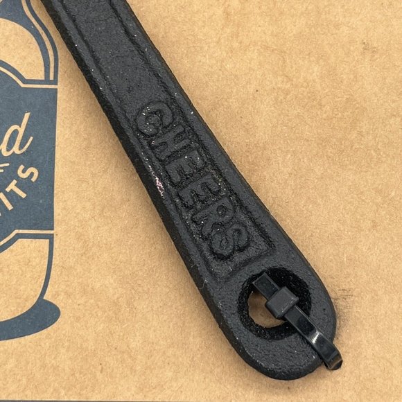 Cast Iron Hardware Novelty Wrench Bottle Opener Gift Man Cave Stocking Stuffer - Picture 3 of 10